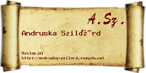Andruska Szilárd névjegykártya